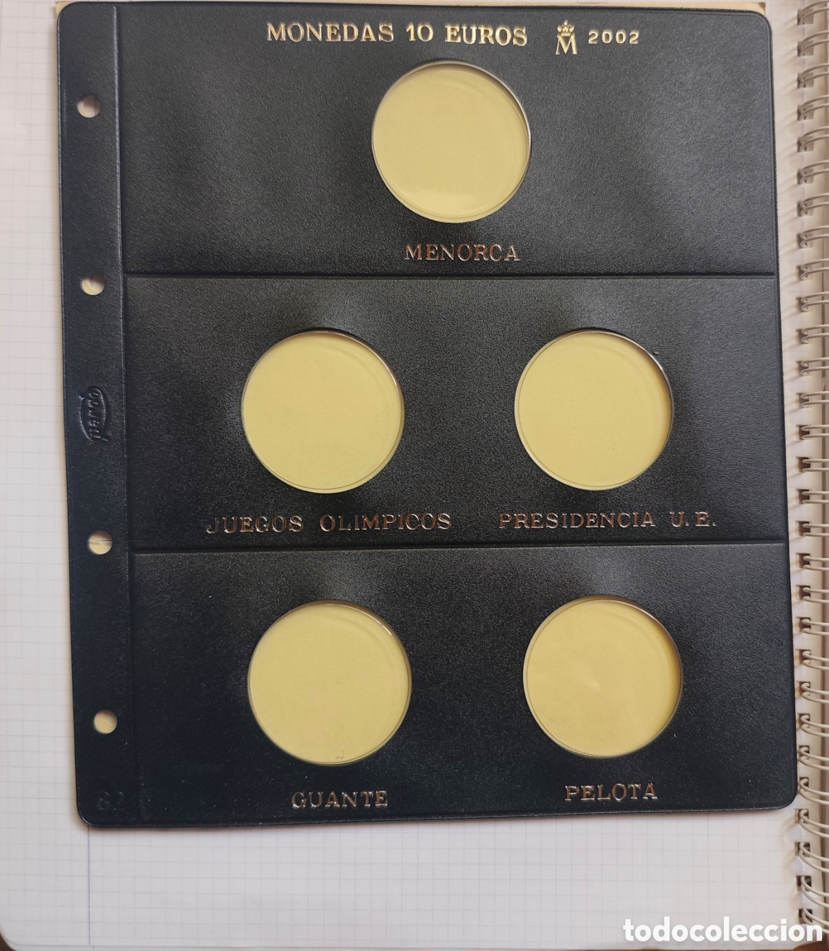 Material numism&aacute;tico: Pardo 82 moneda 10&euro; Menorca, JJOO, Presidencia UE , Guante y Pelota