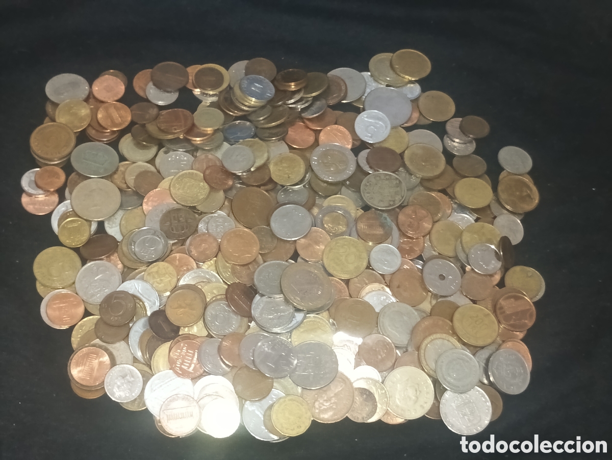 Material numism&aacute;tico: Lote 1600 gramos 1,6kg monedas del mundo lote 2