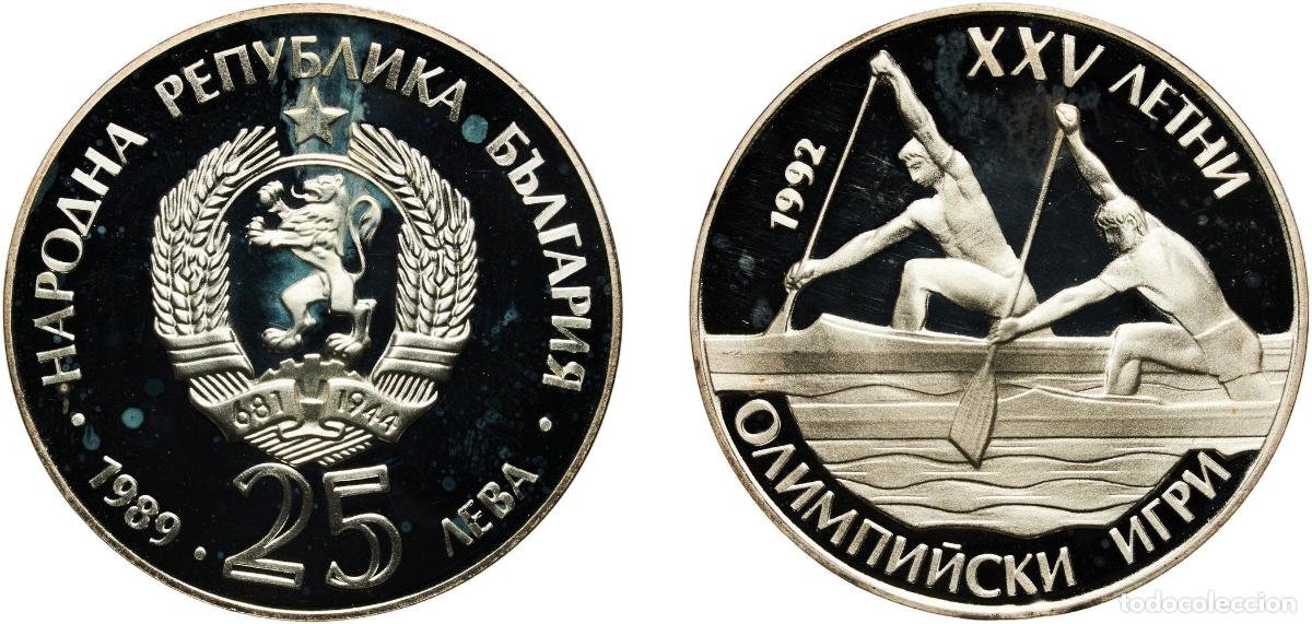 Material numism&aacute;tico: Bulgaria People's Republic 1989 25 Leva (Summer Olympics) Silver (.925) Bulgarian Mint (57560) 23.5