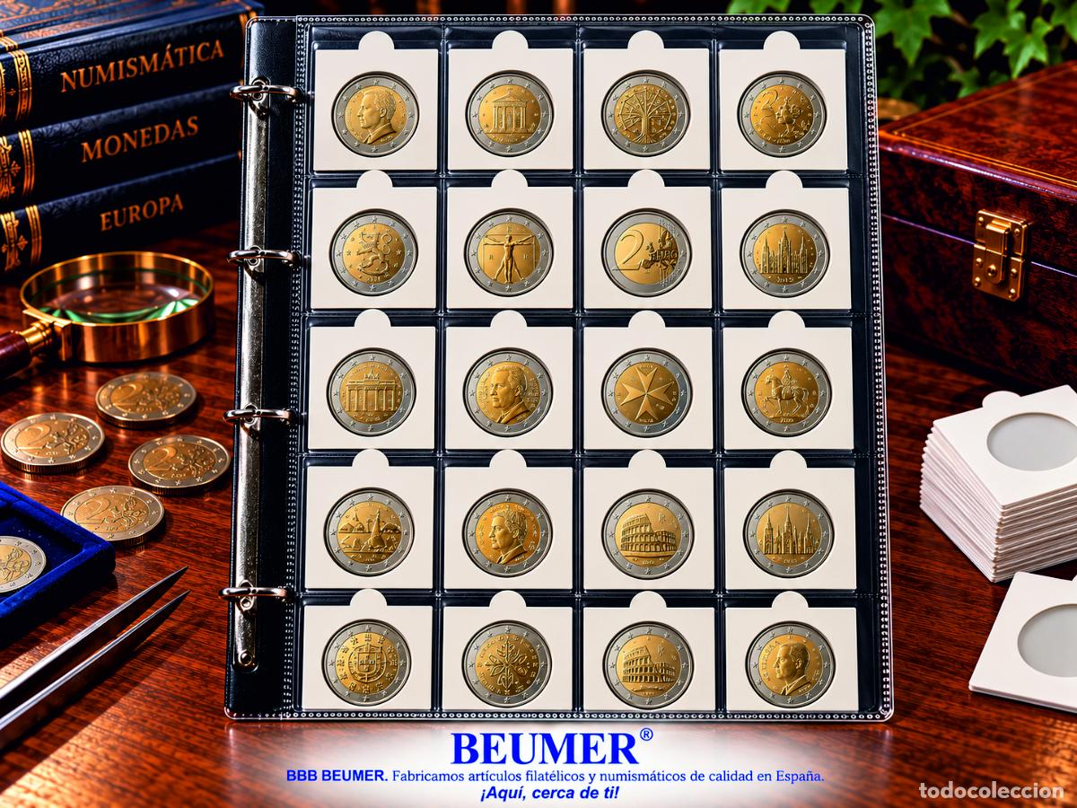 Material numism&aacute;tico: 10 Hojas para 20 CARTONES. Tama&ntilde;o 250x320mm. Transparentes