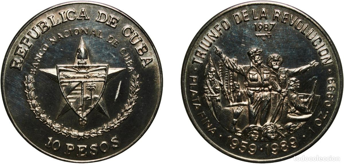 Material numism&aacute;tico: Cuba Second Republic 1987 10 Pesos (Triumph of the Revolution) Silver (.999) Empresa Cubana de Acu&ntilde;