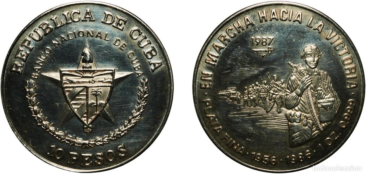 Material numism&aacute;tico: Cuba Second Republic 1987 10 Pesos (March towards Victory) Silver (.999) Empresa Cubana de Acu&ntilde;acio