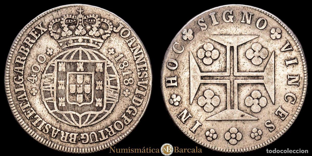 Material numism&aacute;tico: Portugal. Joao Pr&iacute;ncipe Regente. 400 reis. 1818. (Km-358). (Gomes-12.01). Ag. 14,21 g. MBC+. - Foto 3
