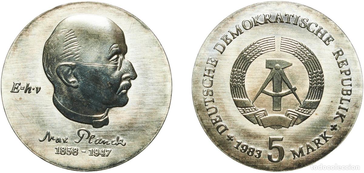 Material numism&aacute;tico: Germany German Democratic Republic Democratic republic 1983 5 Mark (Max Planck) Nickel brass Berlin