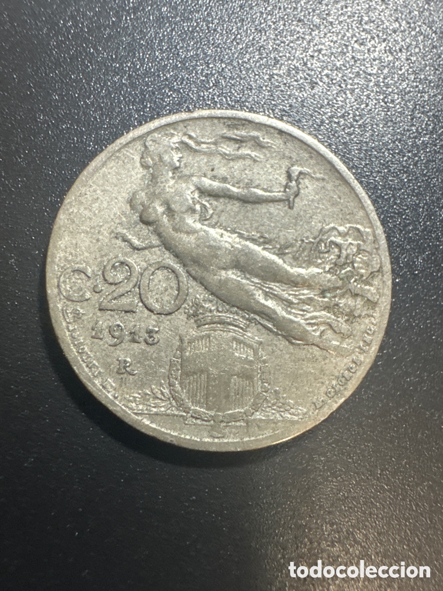 Material numism&aacute;tico: Moneda italiana de 1913 - Foto 2