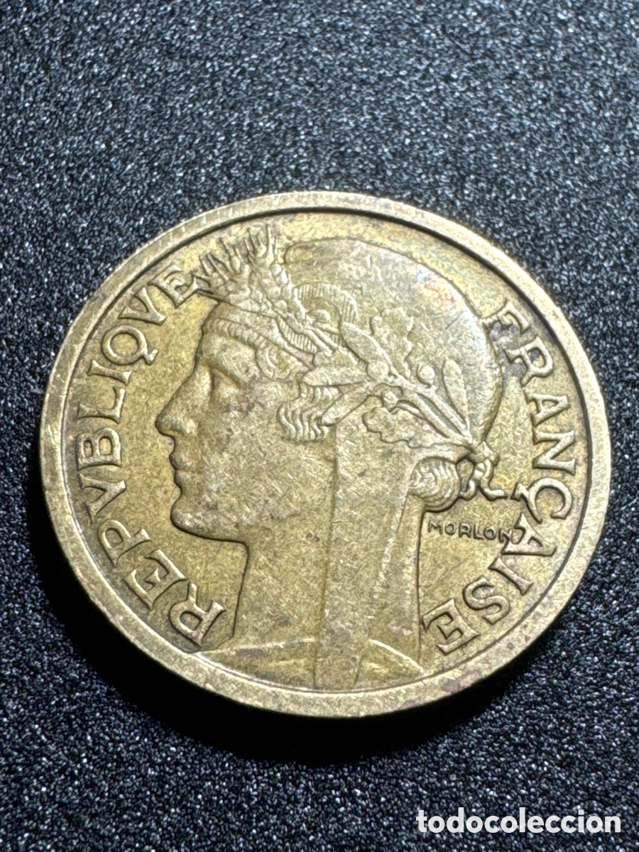 Material numism&aacute;tico: 2 francos tipo morlon 1938 - Foto 5