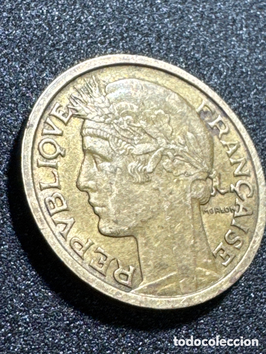 Material numism&aacute;tico: 2 francos tipo morlon 1938 - Foto 6