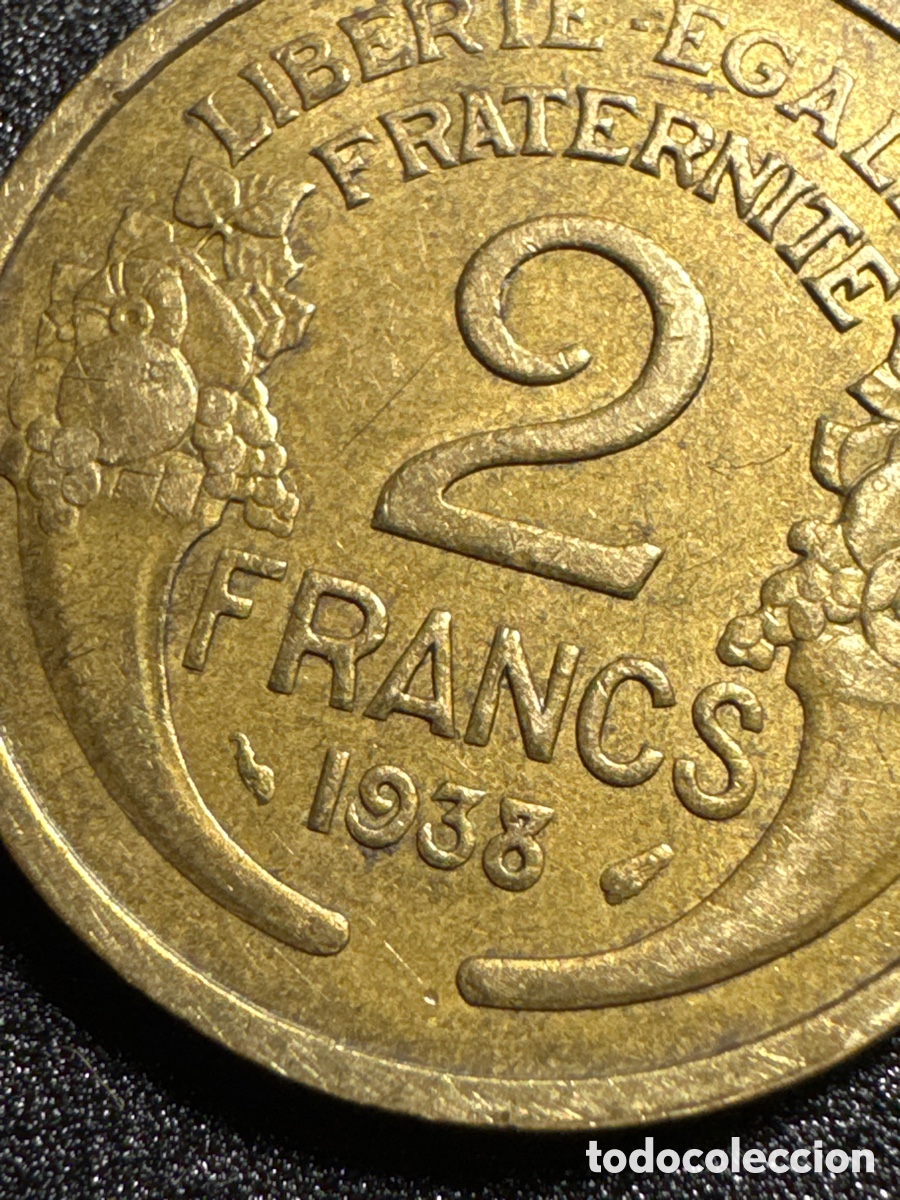 Material numism&aacute;tico: 2 francos tipo morlon 1938
