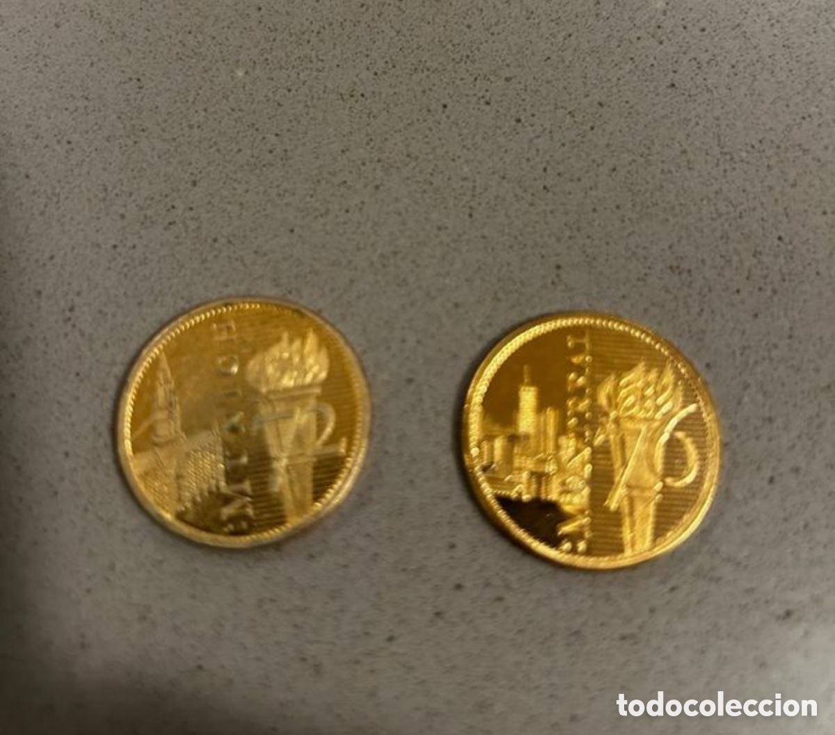 Material numism&aacute;tico: 2 Monedas Conmemorativas Olimpiadas