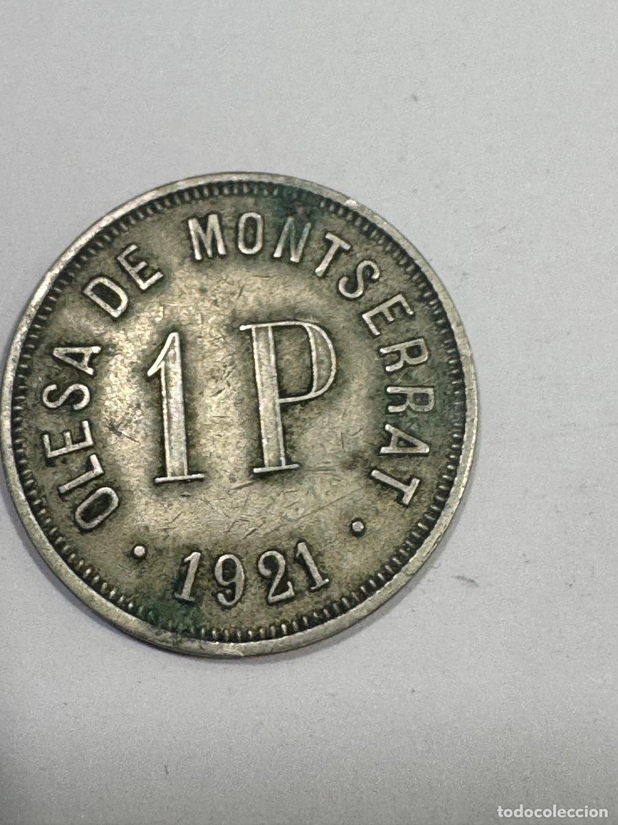 Material numism&aacute;tico: MONEDA 1 P OLESA DE MONTSERRAT 1921 COOPERATIVA UNI&Oacute;N OBRERA (G)