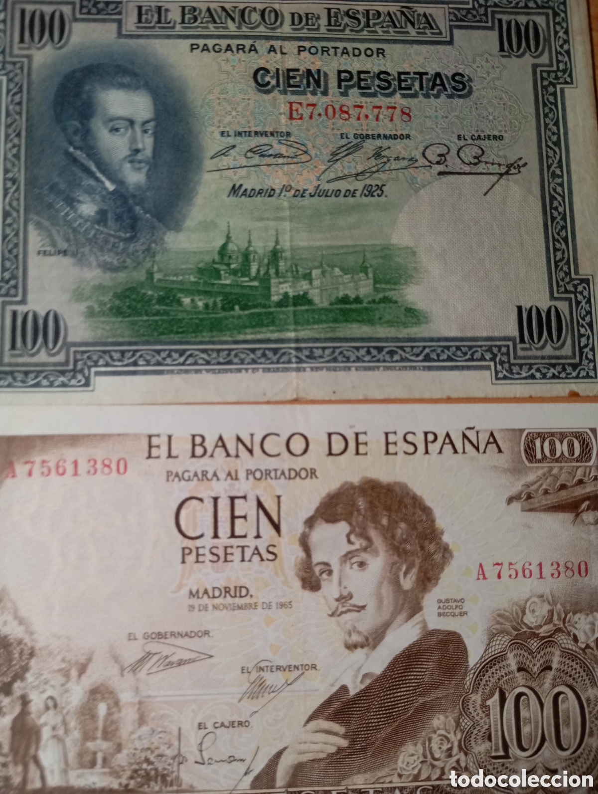 Material numism&aacute;tico: Billetes de espa&ntilde;a conservados - Foto 4