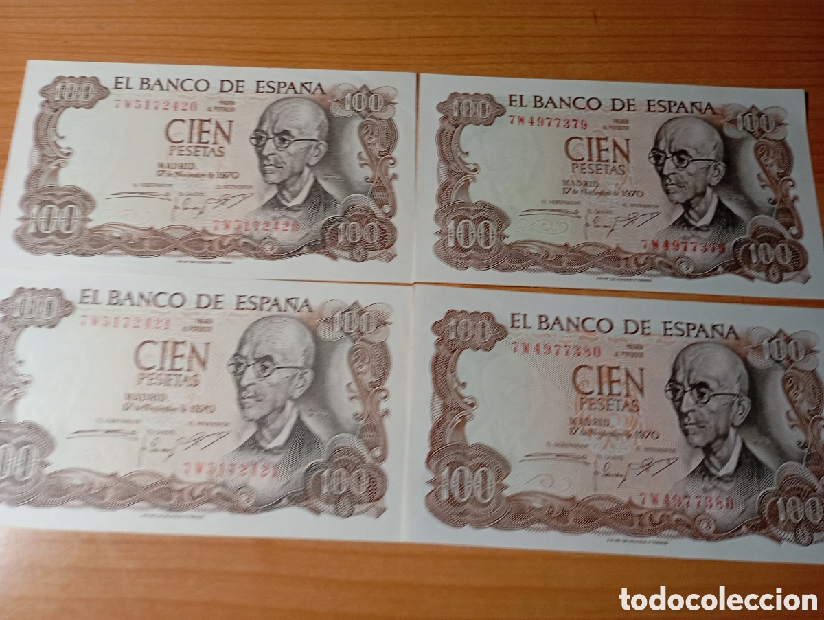 Materiale numismatico: Billetes antuiguos de Espa&ntilde;a conservaci&oacute;n plancha