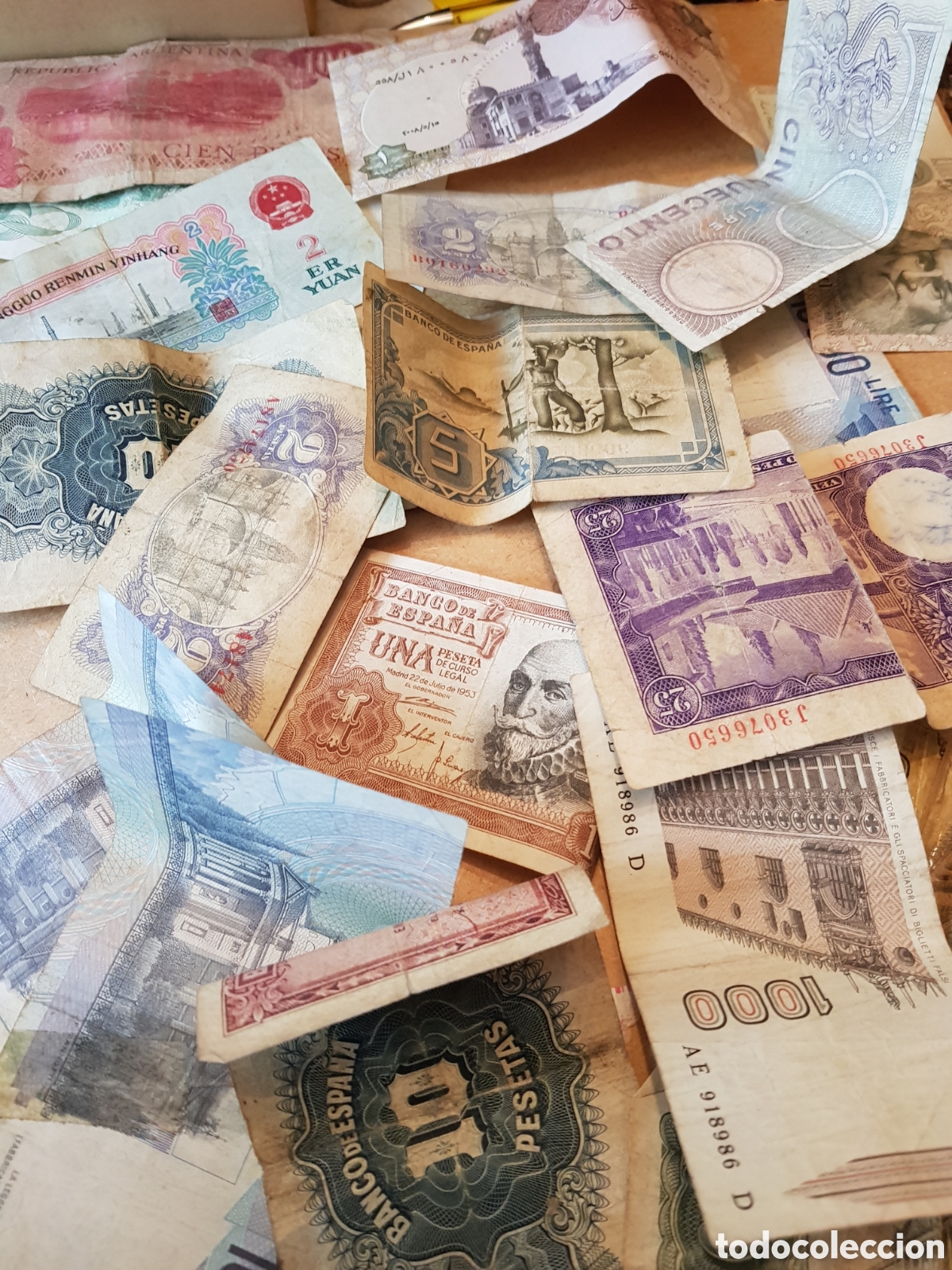Material numism&aacute;tico: LOTE DE 25 BILLETES ANTIGUOS - Foto 4