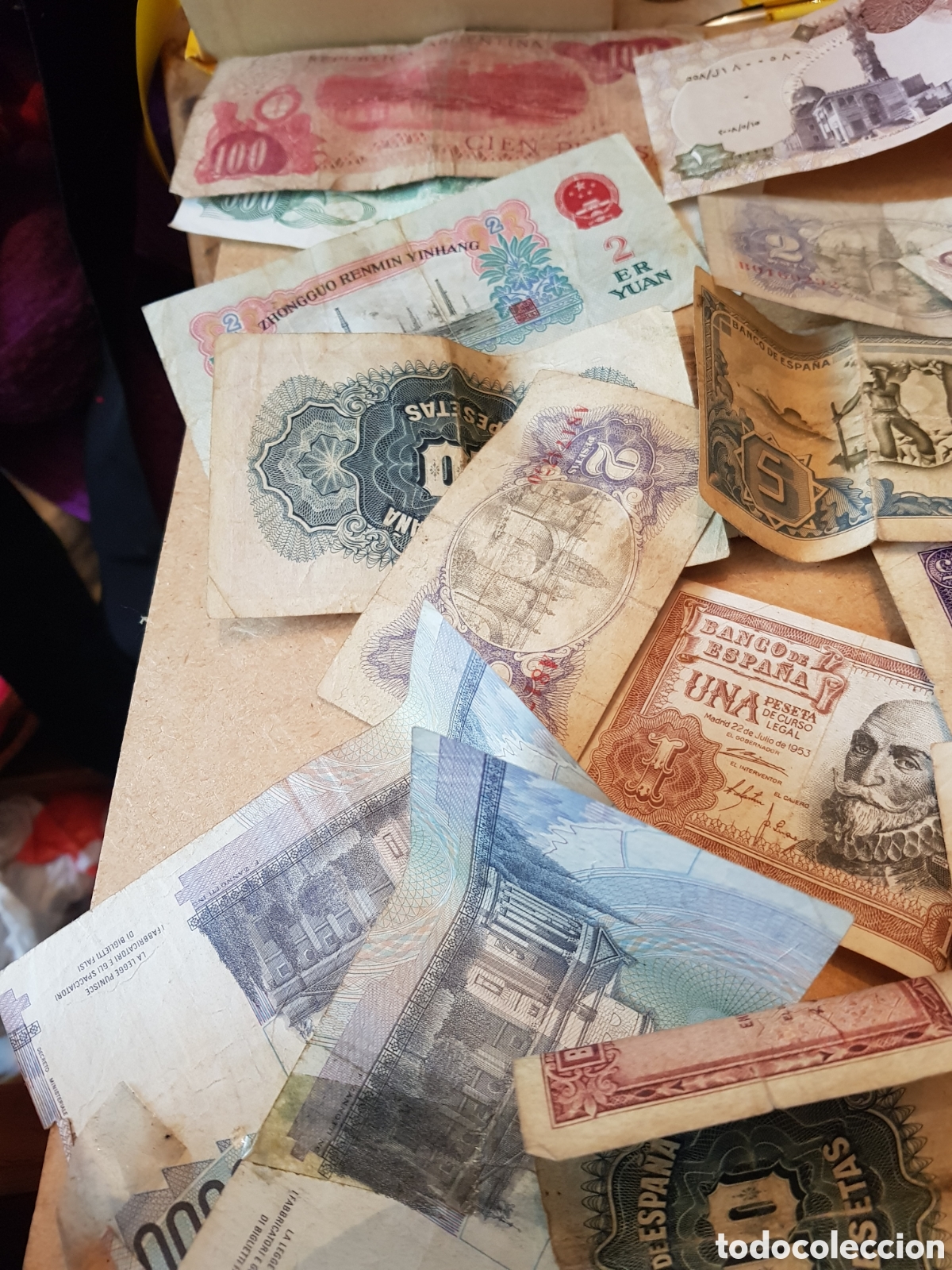 Material numism&aacute;tico: LOTE DE 25 BILLETES ANTIGUOS - Foto 5