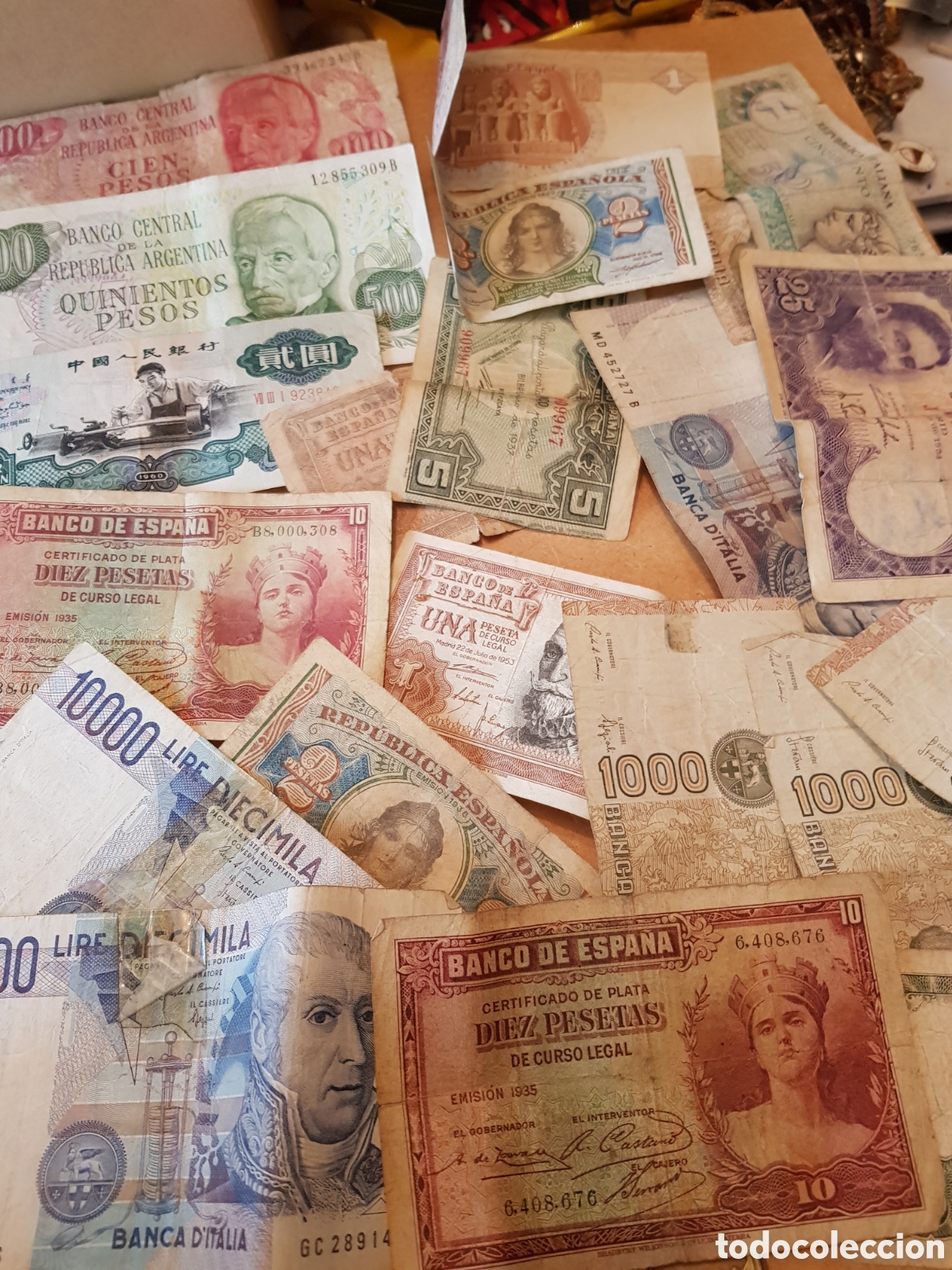 Material numism&aacute;tico: LOTE DE 25 BILLETES ANTIGUOS - Foto 1