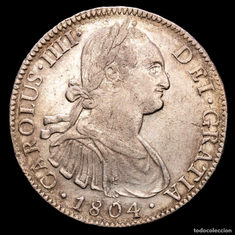 Material numism&aacute;tico: Carlos IV (1788-1808). 8 reales. 1804. M&eacute;xico. TH. (Cal-980). Ag. 27,01 gramos.