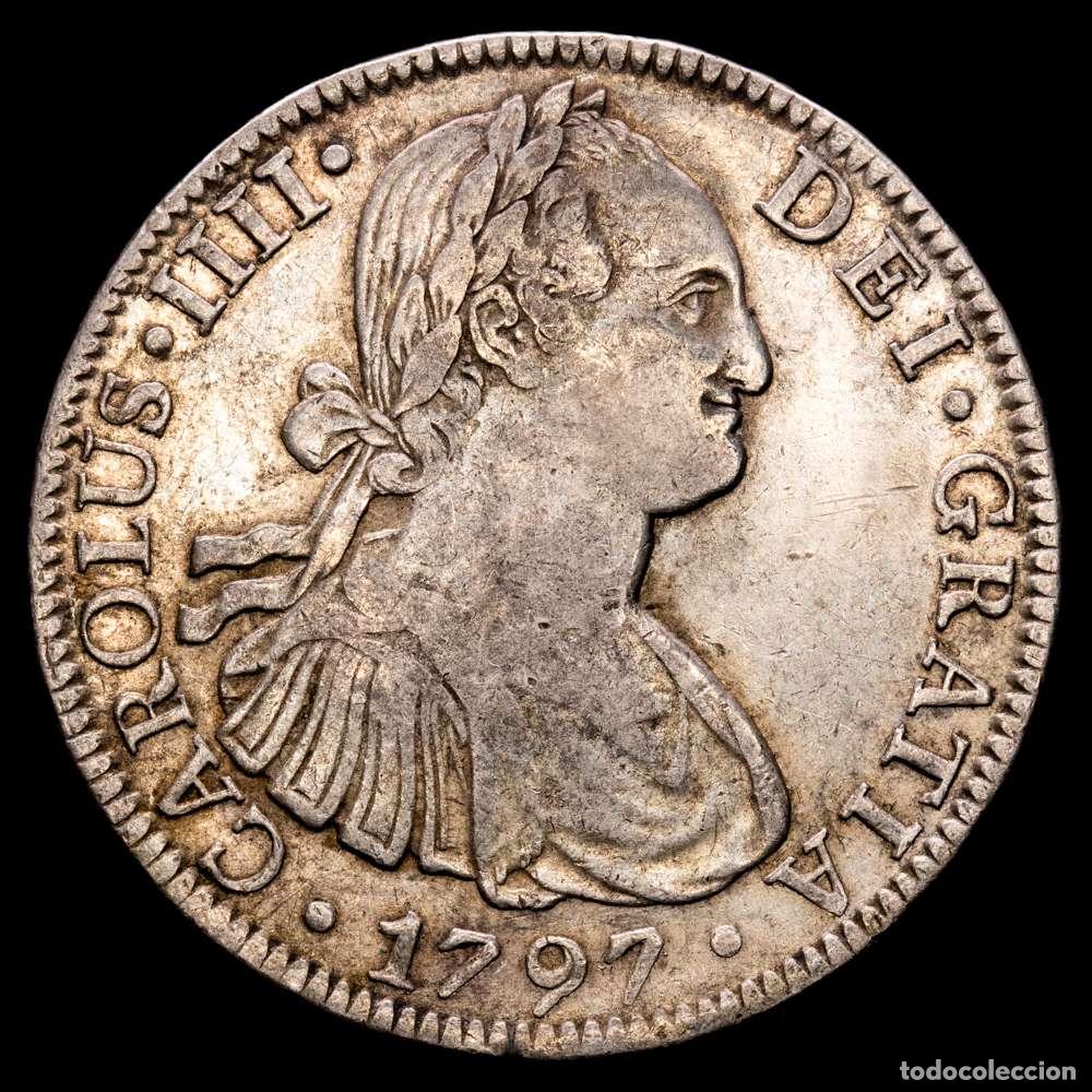 Material numism&aacute;tico: Carlos IV (1788-1808). 8 reales. 1797. M&eacute;xico. FM. (Cal-960). Ag. 26,87 gramos. MBC.