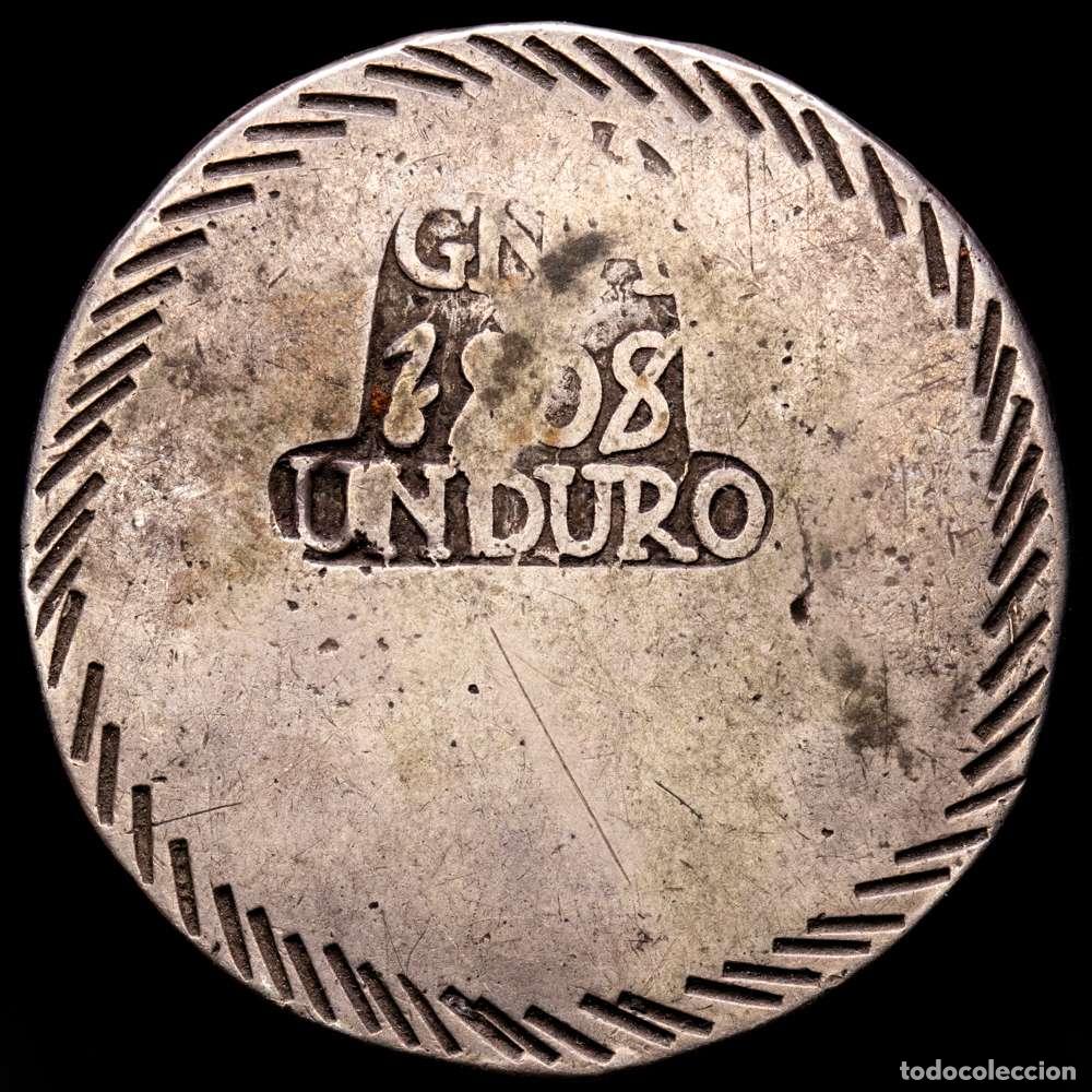 Material numism&aacute;tico: Fernando VII (1808-1833). 1808. Gerona. Duro. (CA 1201). 25,51 gramos. AR. MBC+.