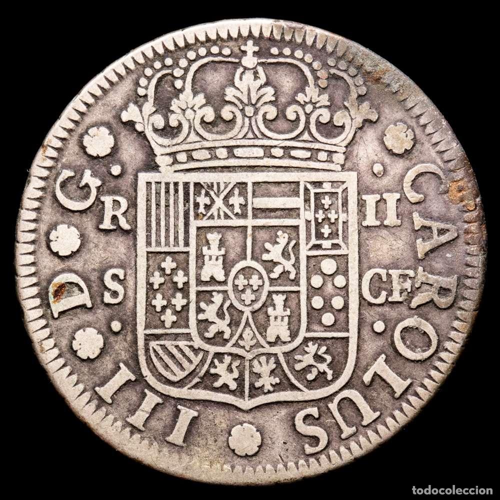 Material numism&aacute;tico: Carlos III (1759-1788). 2 Reales. 1771. Sevilla CF. (AC.780). Ar. 5,54 gramos. MBC. Tono.