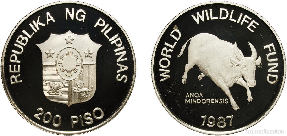 Material numism&aacute;tico: Philippines Republic 1987 200 Piso (WWF) Silver (.925) Royal Mint (25000) 24.49g PF KM 248 Sch&ouml;n 8