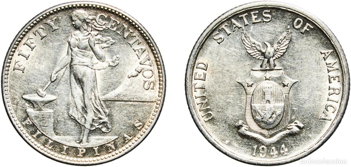 Material numism&aacute;tico: Philippines Commonwealth 1944 S 50 Centavos Silver (.750) (Copper .250) San Francisco Mint (1918700