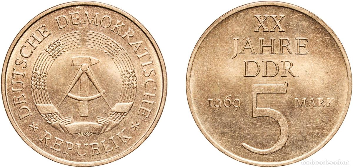 Material numism&aacute;tico: Germany German Democratic Republic Democratic republic 1969 5 Mark (20 Years of GDR - Nickel-bronze