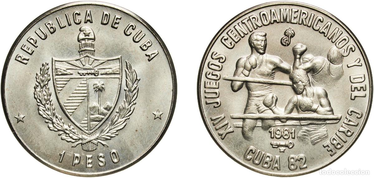 Material numism&aacute;tico: Cuba Second Republic 1981 1 Peso (Boxing) Copper-nickel Empresa Cubana de Acu&ntilde;aciones Mint (5000) 1