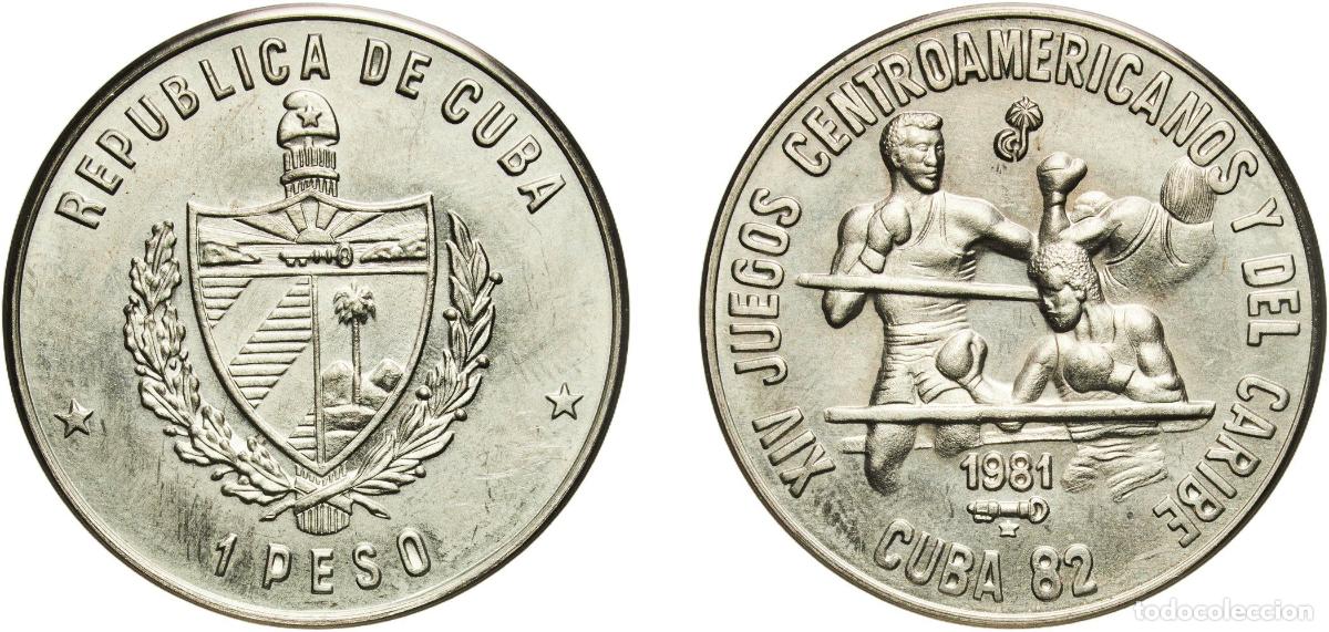 Material numism&aacute;tico: Cuba Second Republic 1981 1 Peso (Boxing) Copper-nickel Empresa Cubana de Acu&ntilde;aciones Mint (5000) 1