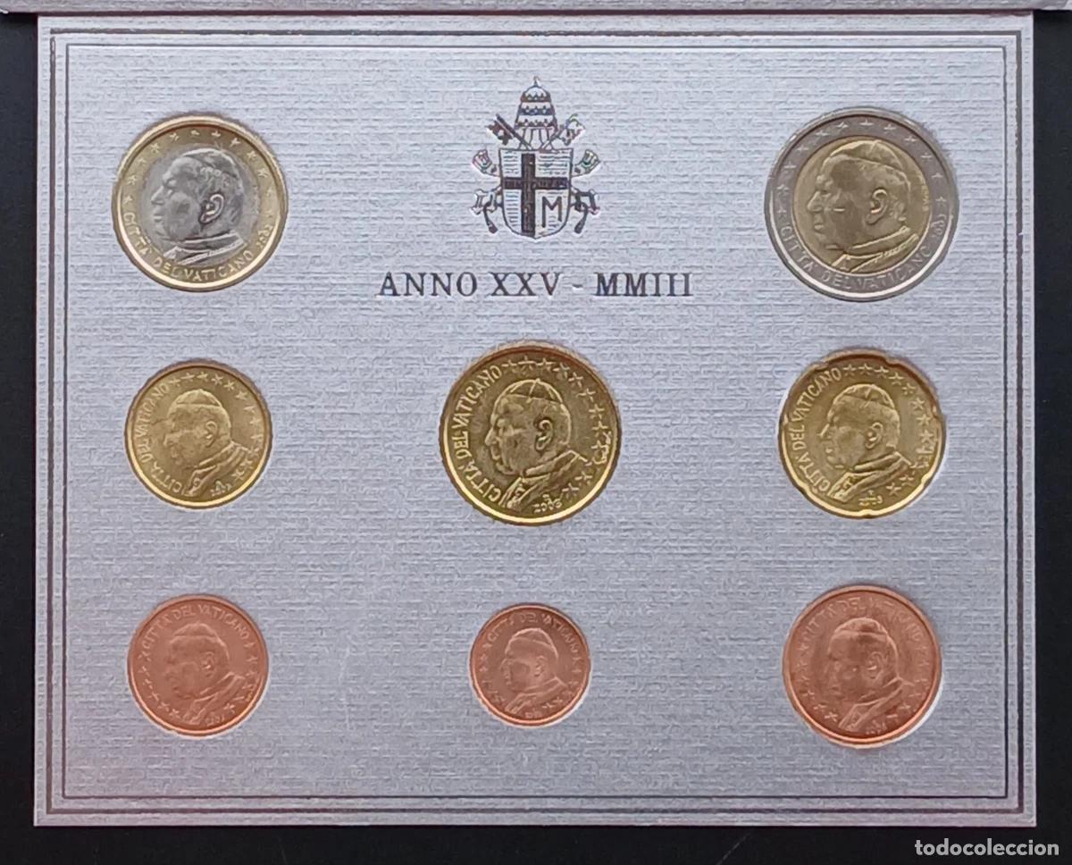Materiale numismatico: Monedas euro: Cartera 8 monedas VATICANO 2003 (1 cent a 2 euros) nueva SC