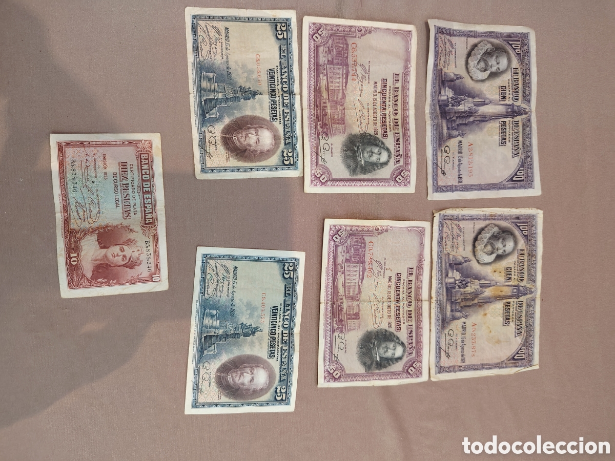 Materiale numismatico: Lote de billetes pesetas