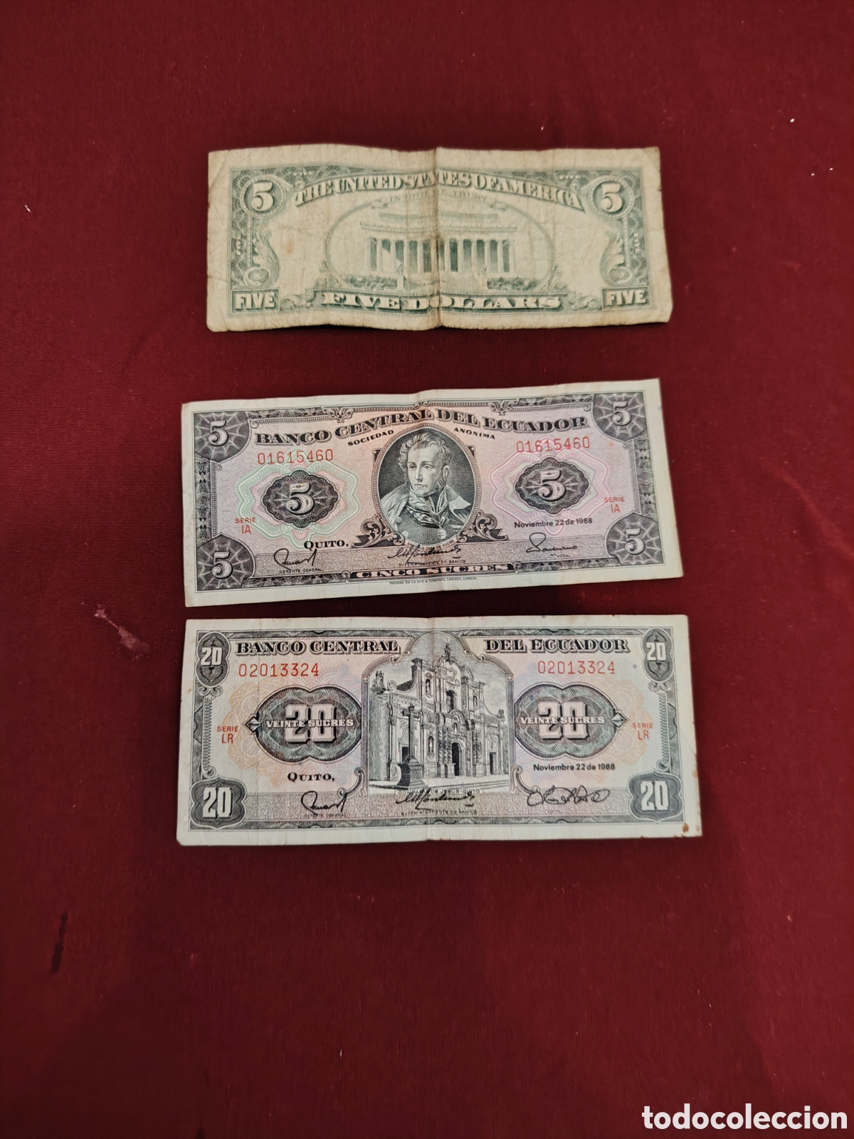 Material numism&aacute;tico: Lote de billetes variados - Foto 1
