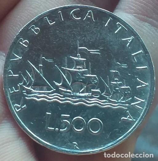 Material numism&aacute;tico: 500 lire caravelle argento - Foto 2