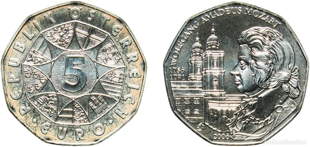 Material numism&aacute;tico: Austria Second Republic 2006 5 Euros (Wolfgang Amadeus Mozart) Silver (.800) Vienna Mint (375000) 1