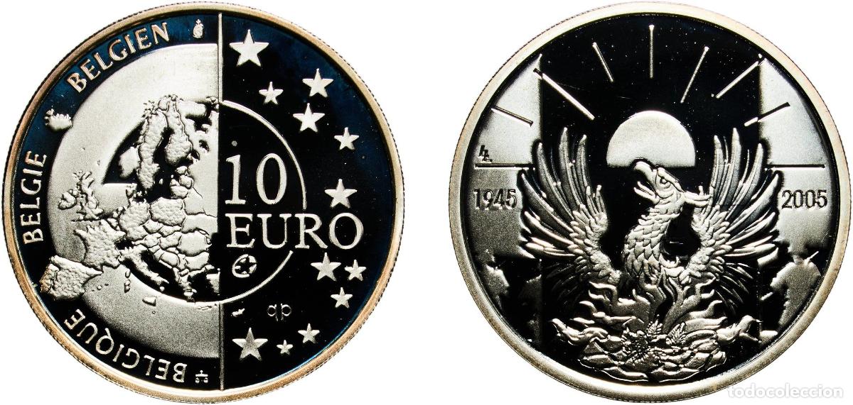 Materiale numismatico: Belgium Kingdom 2005 10 Euros - Albert II (End of World War II Anniversary) Silver (.925) Royal Min