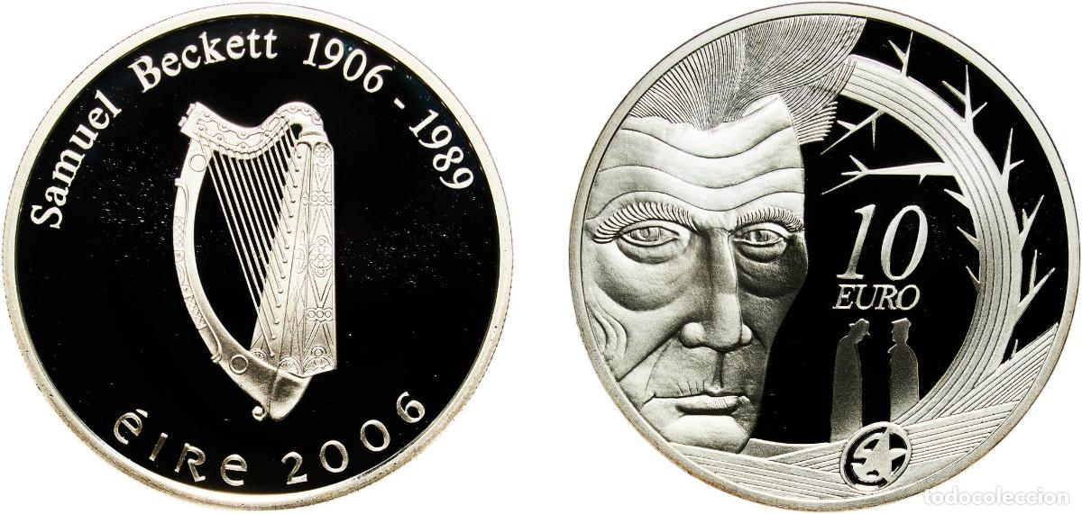 Numismatic Material: Ireland Republic 2006 10 Euros (Samuel Beckett) Silver (.925) B. H. Mayer Kunstprageanstalt Mint (4