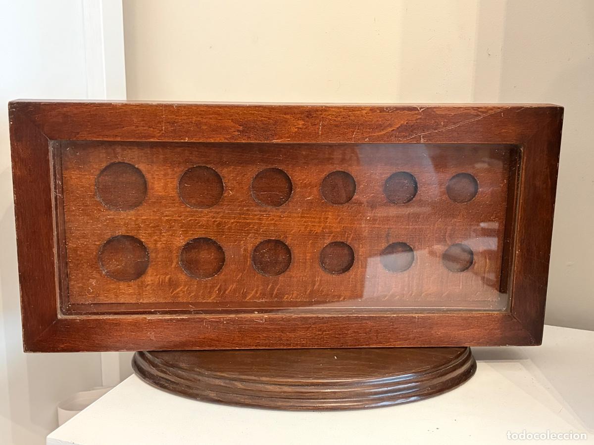Material numism&aacute;tico: CAJA EXPOSITOR MADERA ENMARCAR MONEDAS O MEDALLAS