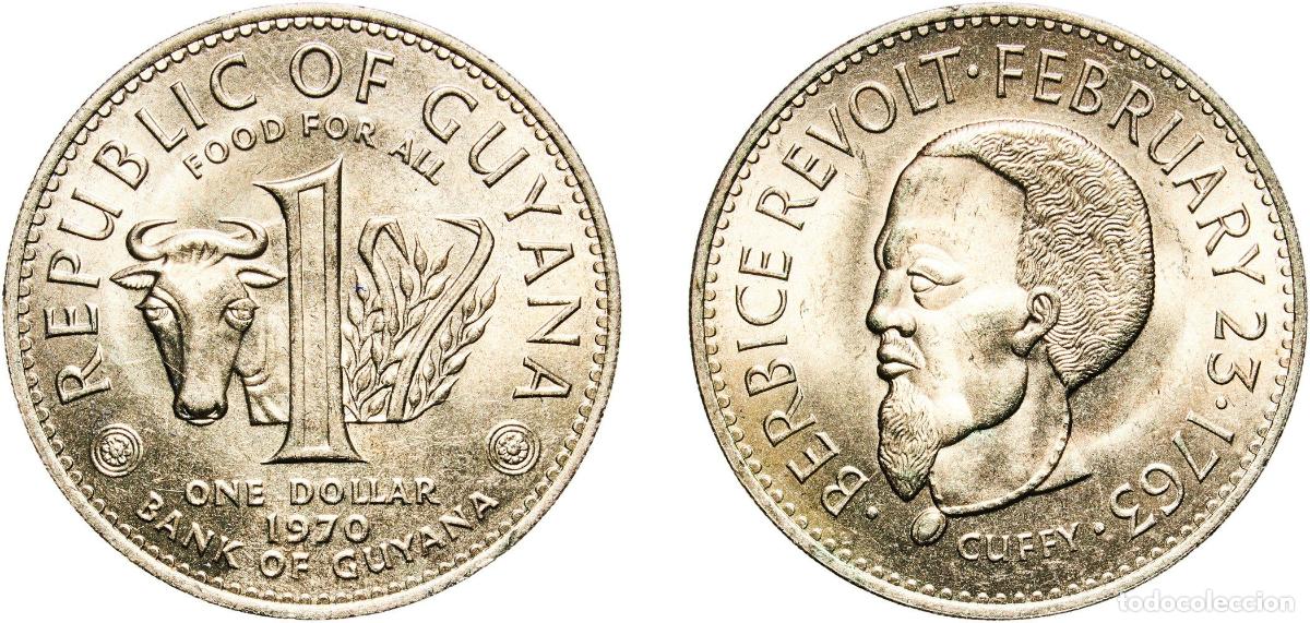 Material numism&aacute;tico: Guyana Republic 1970 1 Dollar (FAO) Copper-nickel (75% Copper, 25% Nickel) Royal Mint (Tower Hill)