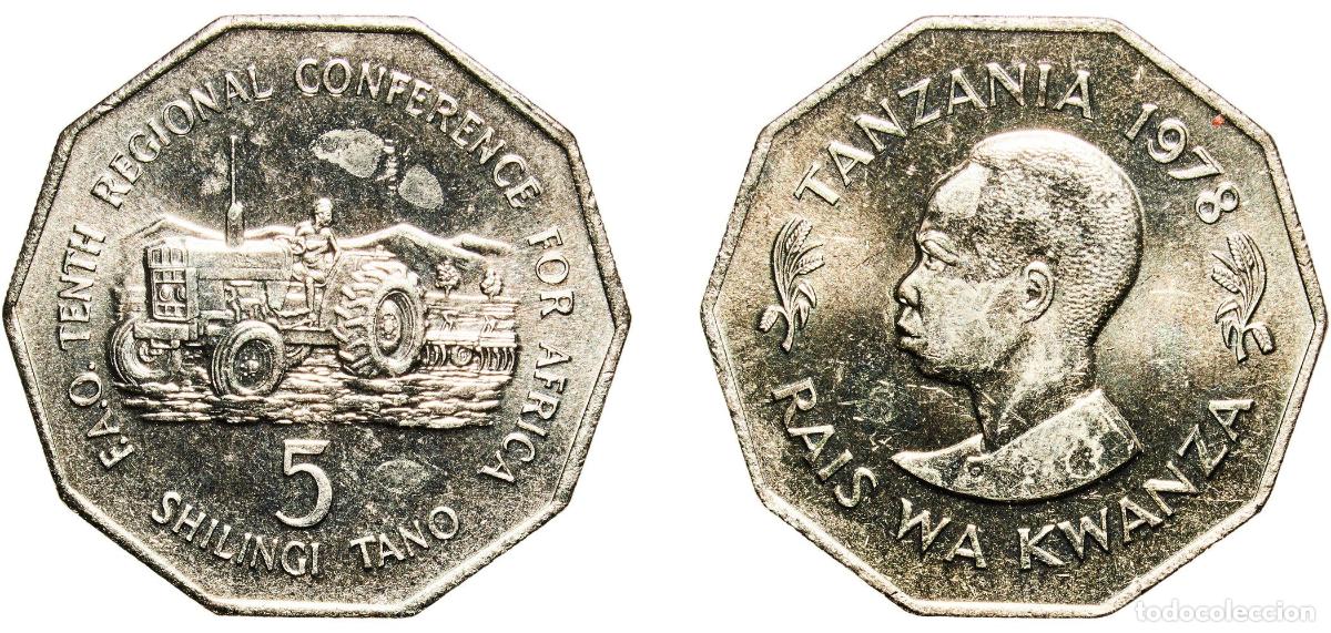 Material numism&aacute;tico: Tanzania Republic 1978 5 Shilingi (FAO) Copper-nickel (75% Copper, 25% Nickel) Royal Mint (50000) 1