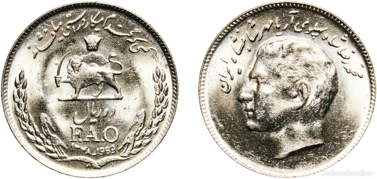 Material numism&aacute;tico: Iran Empire AH1348 (1969) 10 Rials - Mohammad Rezā Pahlavī (FAO) Copper-nickel (75% Copper, 25% Nic