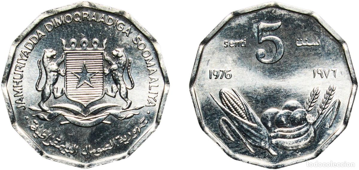 Material numism&aacute;tico: Somalia Democratic Republic 1976 5 Senti (FAO) Aluminium (97.6% Aluminium, 2.4% Magnesium) Royal Mi