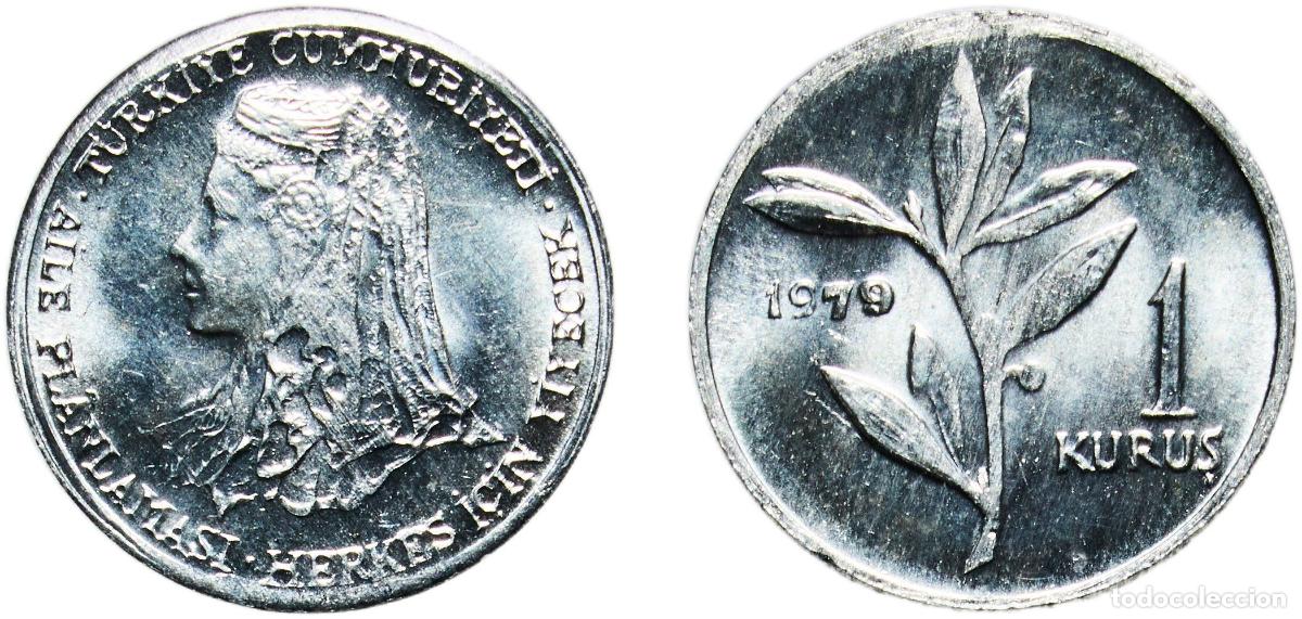 Material numism&aacute;tico: Turkey Republic 1979 1 Kuruş (FAO) Aluminium Turkish State Mint (15000) 0.41g UNC KM 924a Sch&ouml;n 44