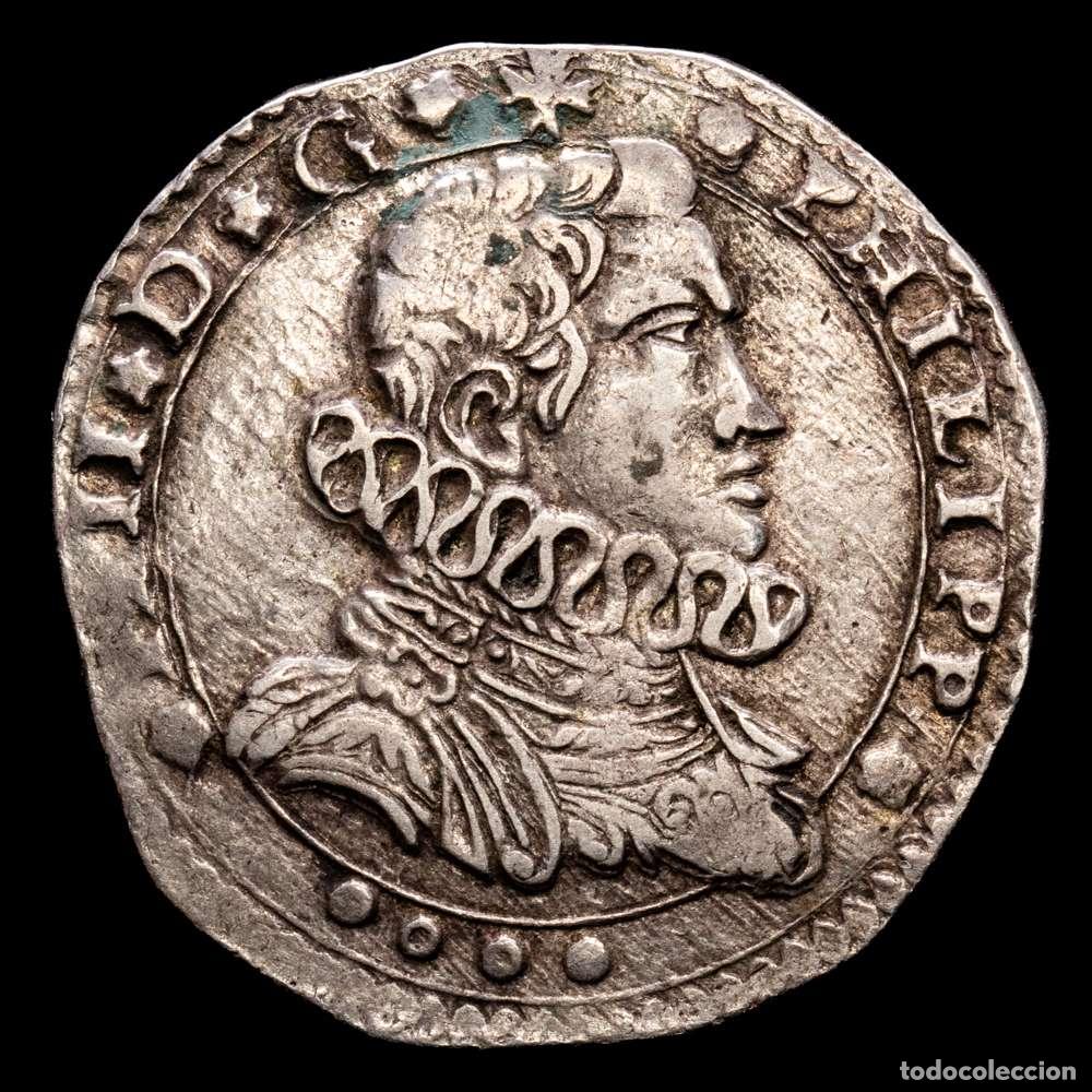 Material numism&aacute;tico: MESSINA Felipe IV (1621-1665) 4 Tar&igrave; 1649 IP. MP. - MIR 493/21. AG (10,57 gr). MBC+.