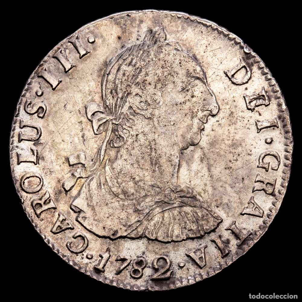 Material numism&aacute;tico: Carlos III (1759-1788). 2 reales. 1782. Potos&iacute;. PR. (Cal-728). Ag. 6,68 gramos. MBC+.