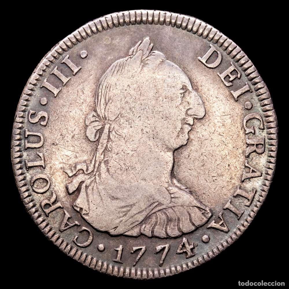 Material numism&aacute;tico: Carlos III (1759-1788). 4 reales. 1774. Potos&iacute;. JR. (Cal-931). Ag. 13,21 g. MBC-/MBC. Suave p&aacute;tina.