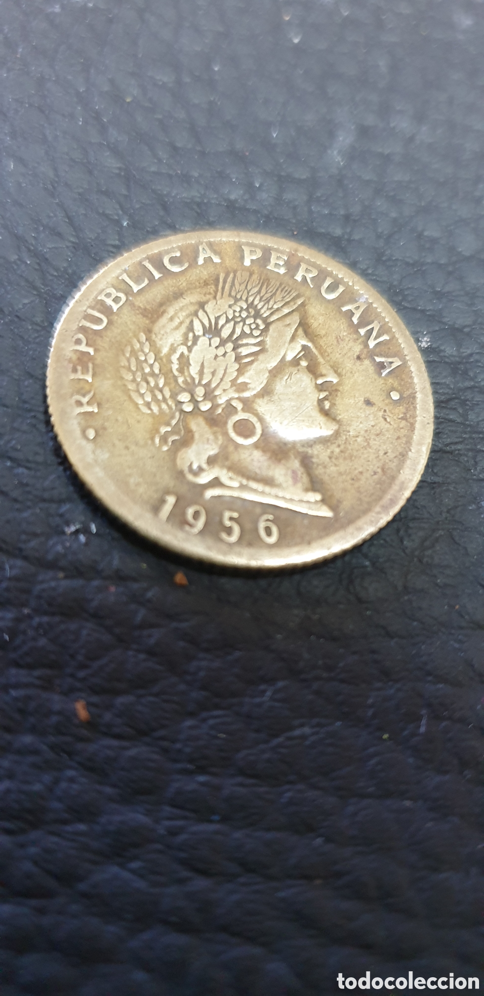 Material numism&aacute;tico: moneda peruana de 10 centavos acu&ntilde;ada en el a&ntilde;o 1956 - Foto 1
