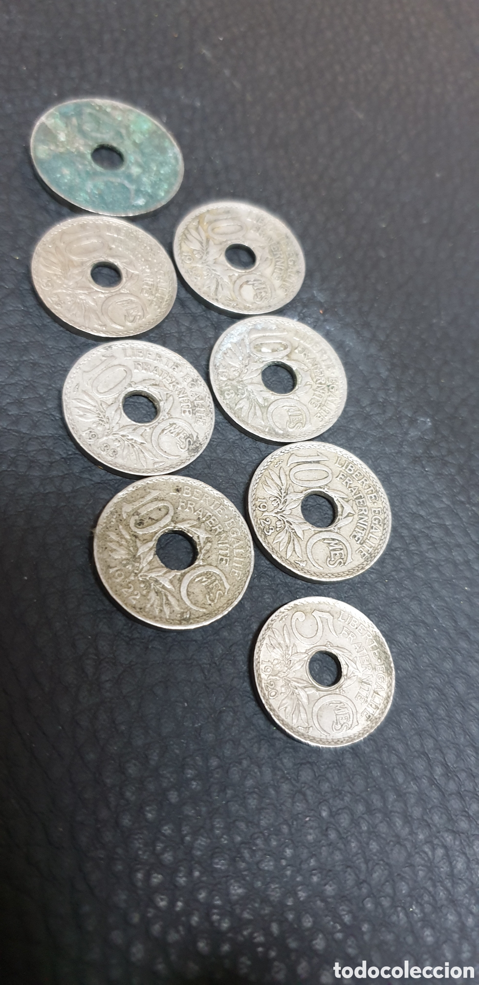 Material numism&aacute;tico: Son monedas francesas de 10 c&eacute;ntimos (10 centimes) de la Tercera Rep&uacute;blica, - Foto 2