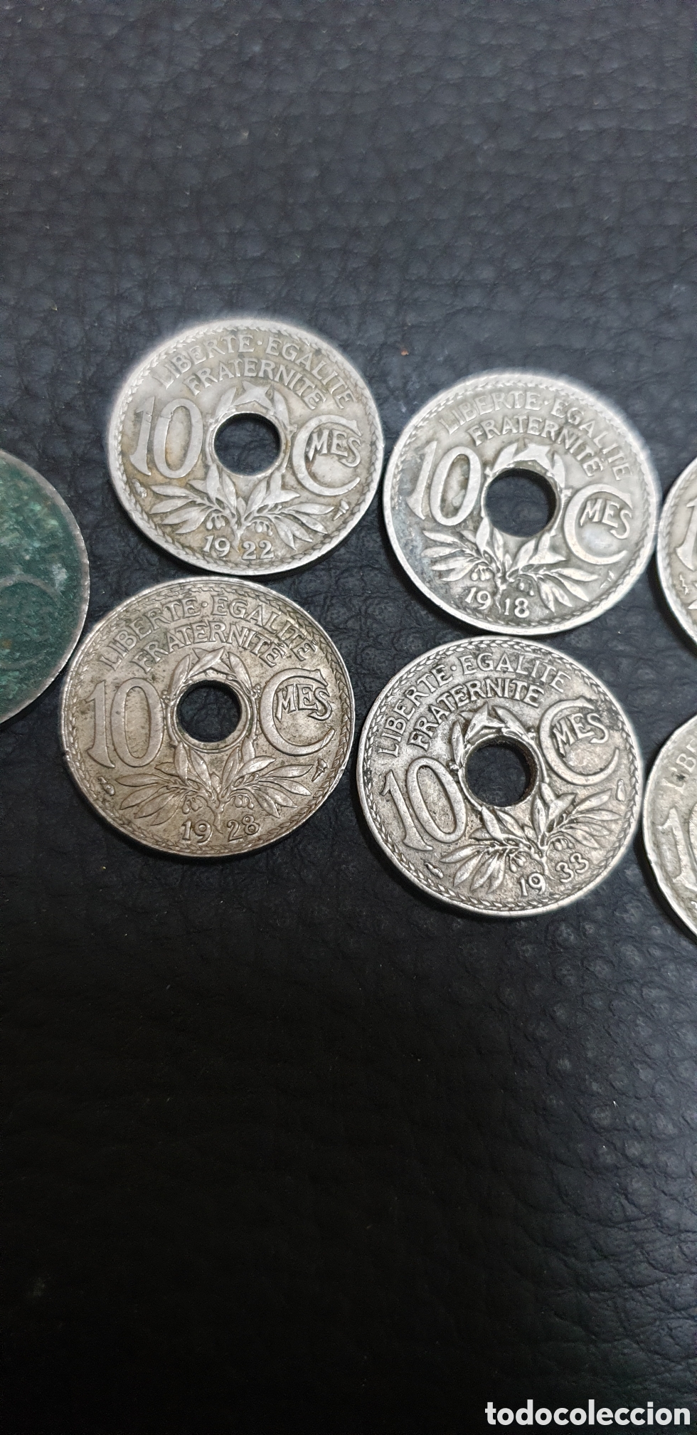 Material numism&aacute;tico: Son monedas francesas de 10 c&eacute;ntimos (10 centimes) de la Tercera Rep&uacute;blica, - Foto 3
