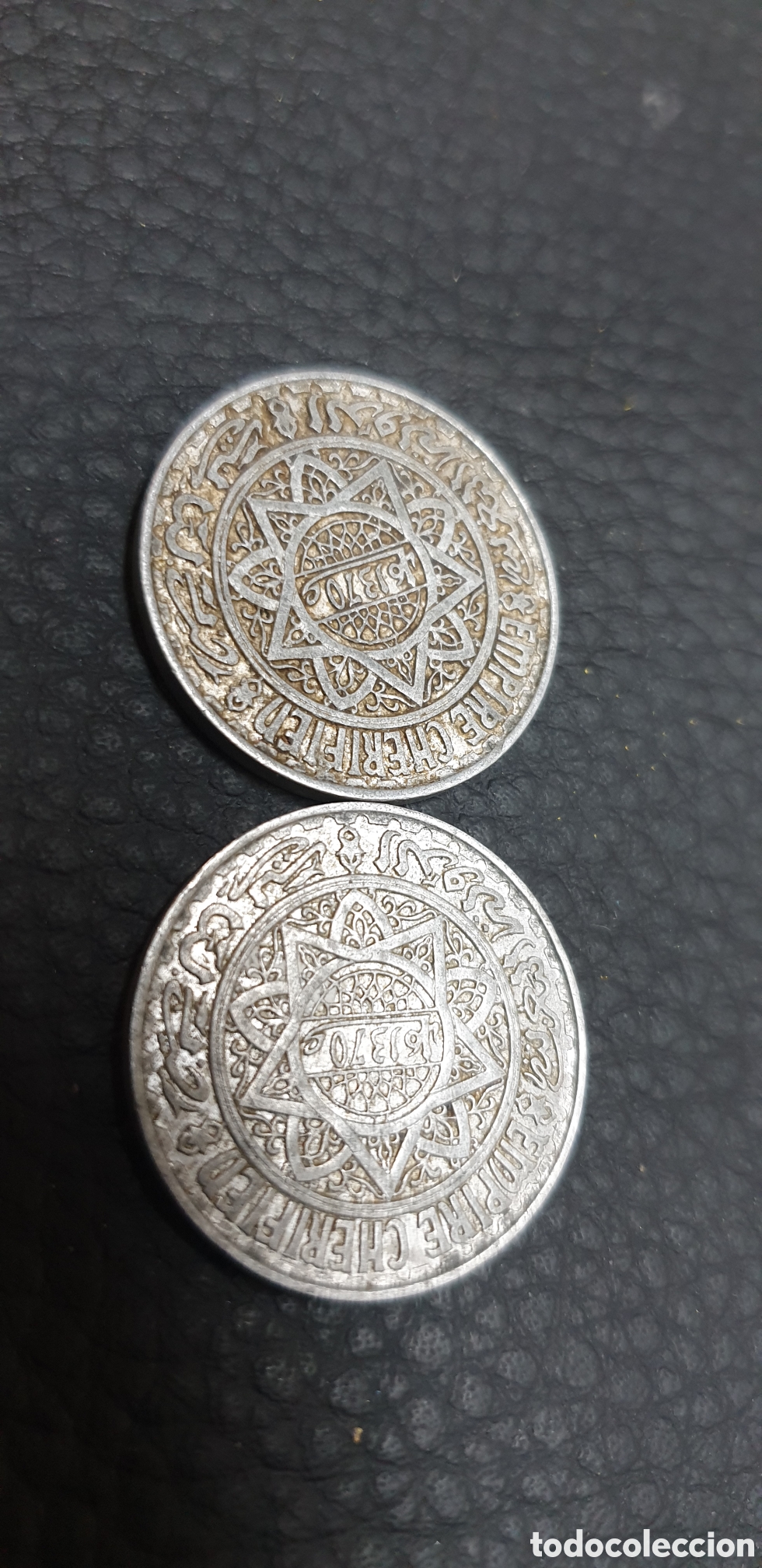 Material numism&aacute;tico: Moneda de 5 francos marroqu&iacute;es del Protectorado Franc&eacute;s en Marruecos, - Foto 2