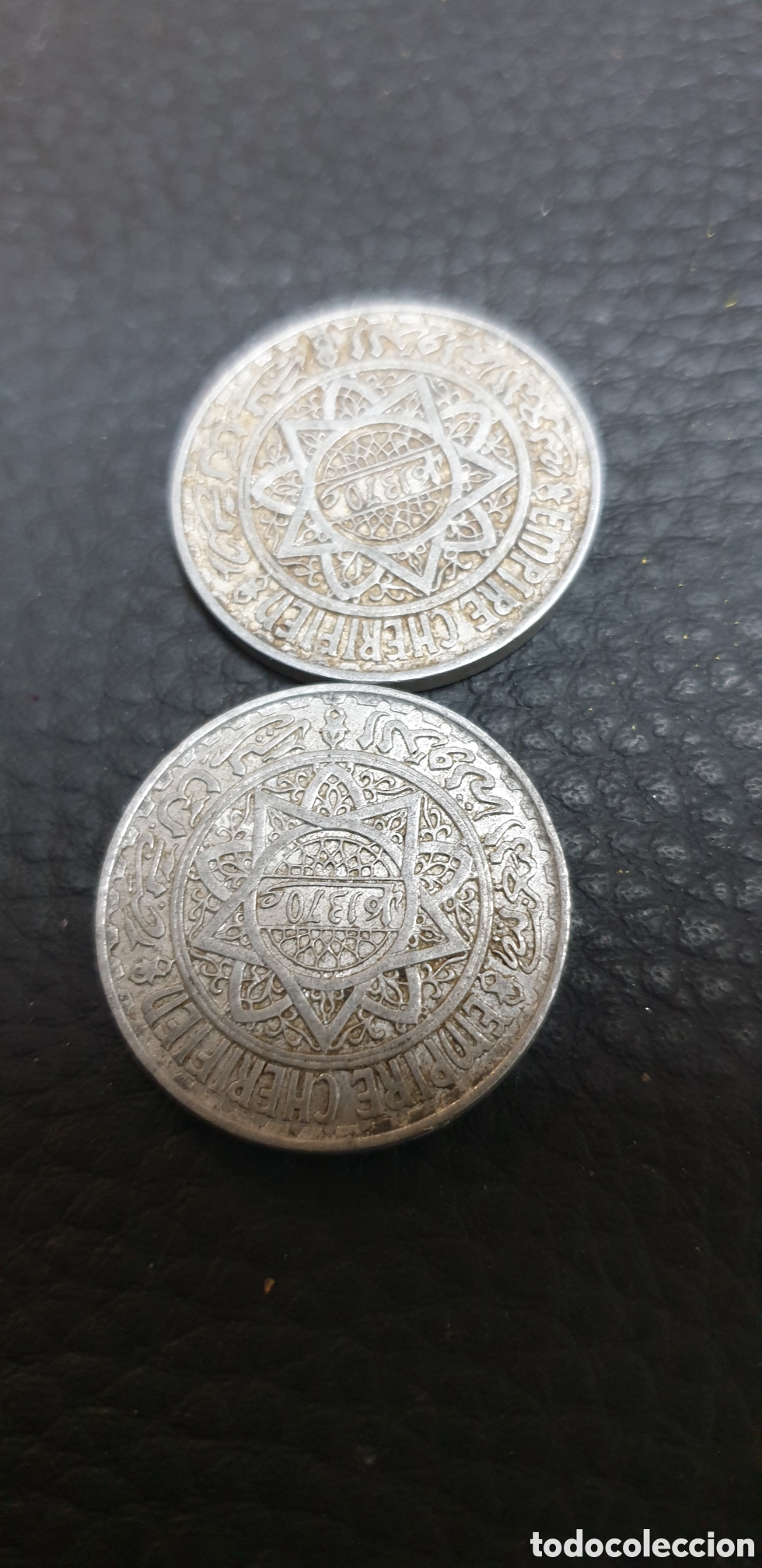 Material numism&aacute;tico: Moneda de 5 francos marroqu&iacute;es del Protectorado Franc&eacute;s en Marruecos, - Foto 3
