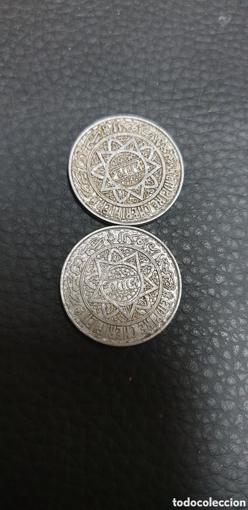 Material numism&aacute;tico: Moneda de 5 francos marroqu&iacute;es del Protectorado Franc&eacute;s en Marruecos,